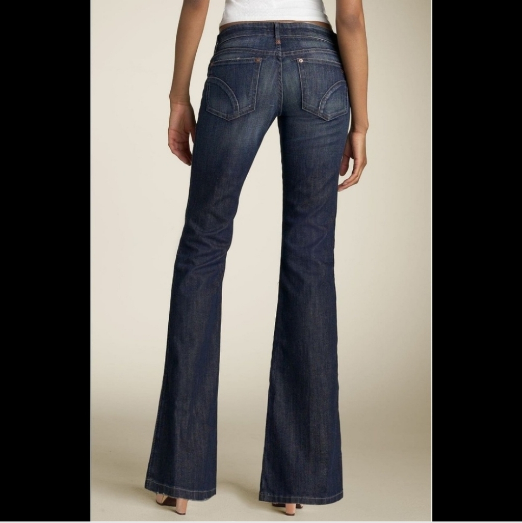 Joe's Jeans 'Rocker' Low Rise Flare Jeans In Naomi Dark Blue